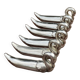 Set of 6 vintage silver-plated swan knife rests