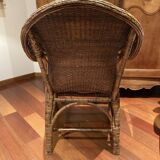 Colonial-style wicker chair