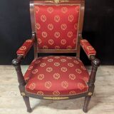 Pair of Empire armchairs in mahogany
