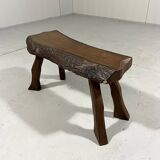 Petite table d'appoint rectangulaire brutaliste pour plantes, années 1960-70