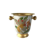 French cloisonne bucket enamelled colored over brass champagne cooler