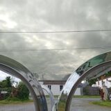 Vintage chrome and glass table