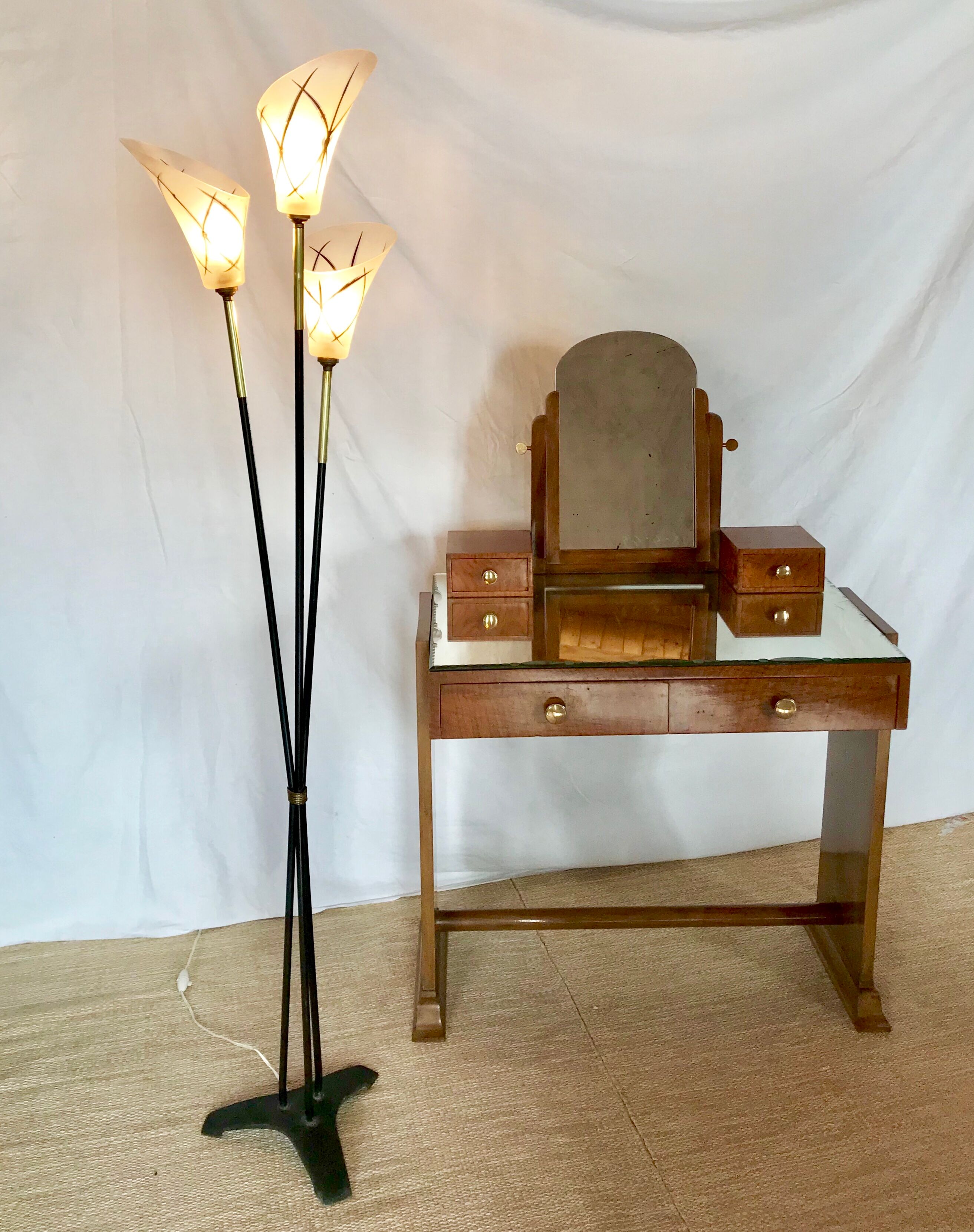 Art deco dressing table mirror