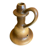 Pied de Lampe Ancien Bougeoir Céramique Beige Vintage #D833