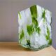 Vase en verre vert portugais de Marinha Grande