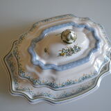 Tureen or vegetable dish in earthenware by Lallier in Moustiers