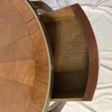 Old pedestal table style Louis XVI marquetry late nineteenth