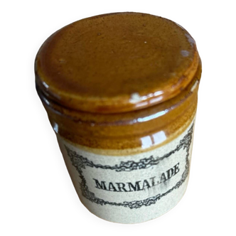 Small English stoneware marmalade pot