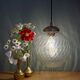 Vintage transparent glass suspension globe