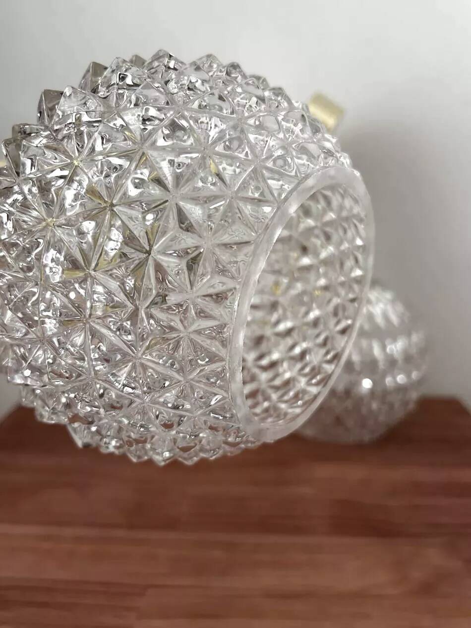 Pair of vintage glass wall sconces