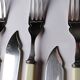 Rodgers Sheffield silver-plated fish service with ivorine vintage.
