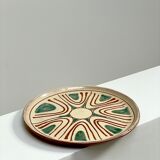 Decorative plate signed Dieulefit, 1960