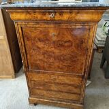 Louis-Philippe style walnut burl secretary, 19th century.