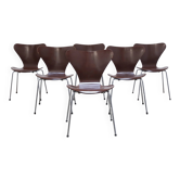 Set of 6 'Series 7' chairs by Arne Jacobsen for Fritz Hansen, 1975