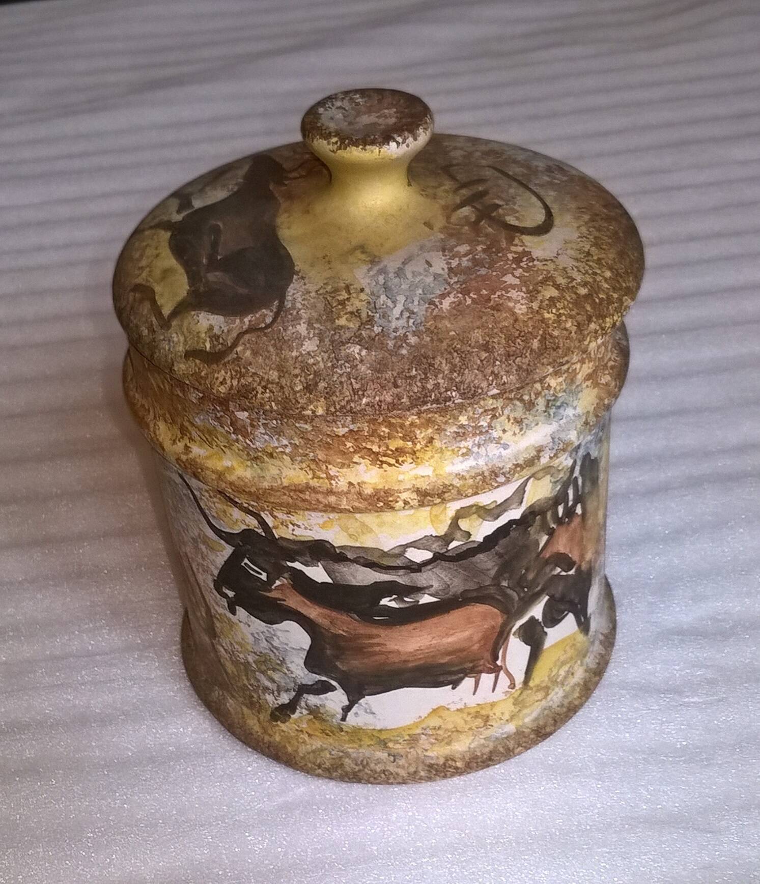 Pot vintage décor pariétal (DLG André Quiron ou Bruno) Vallauris.