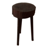 Vintage brutalist wooden stool