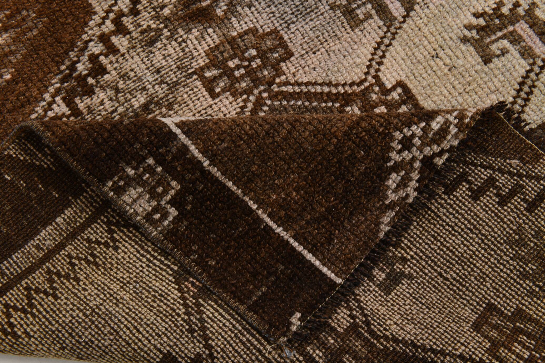 3x10 Dark Brown Oriental Persian Runner Rug 87x302Cm SK 21984