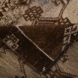 3x10 Dark Brown Oriental Persian Runner Rug 87x302Cm SK 21984