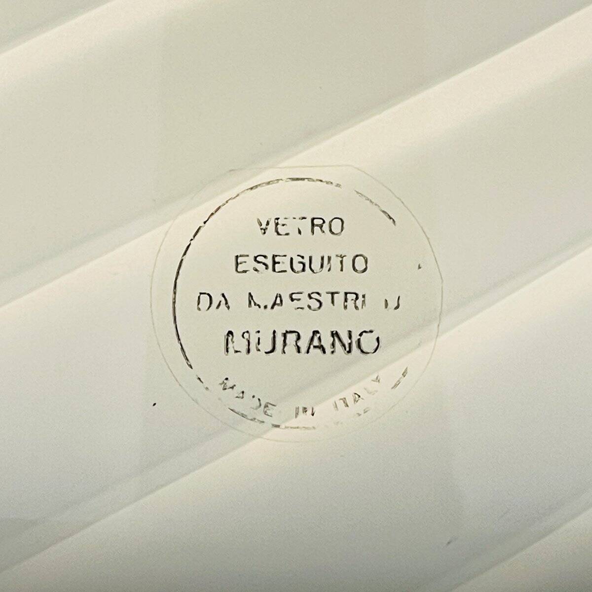 Vintage Murano glass table lamp in a swirling mushroom shape, Italy, 1970s.