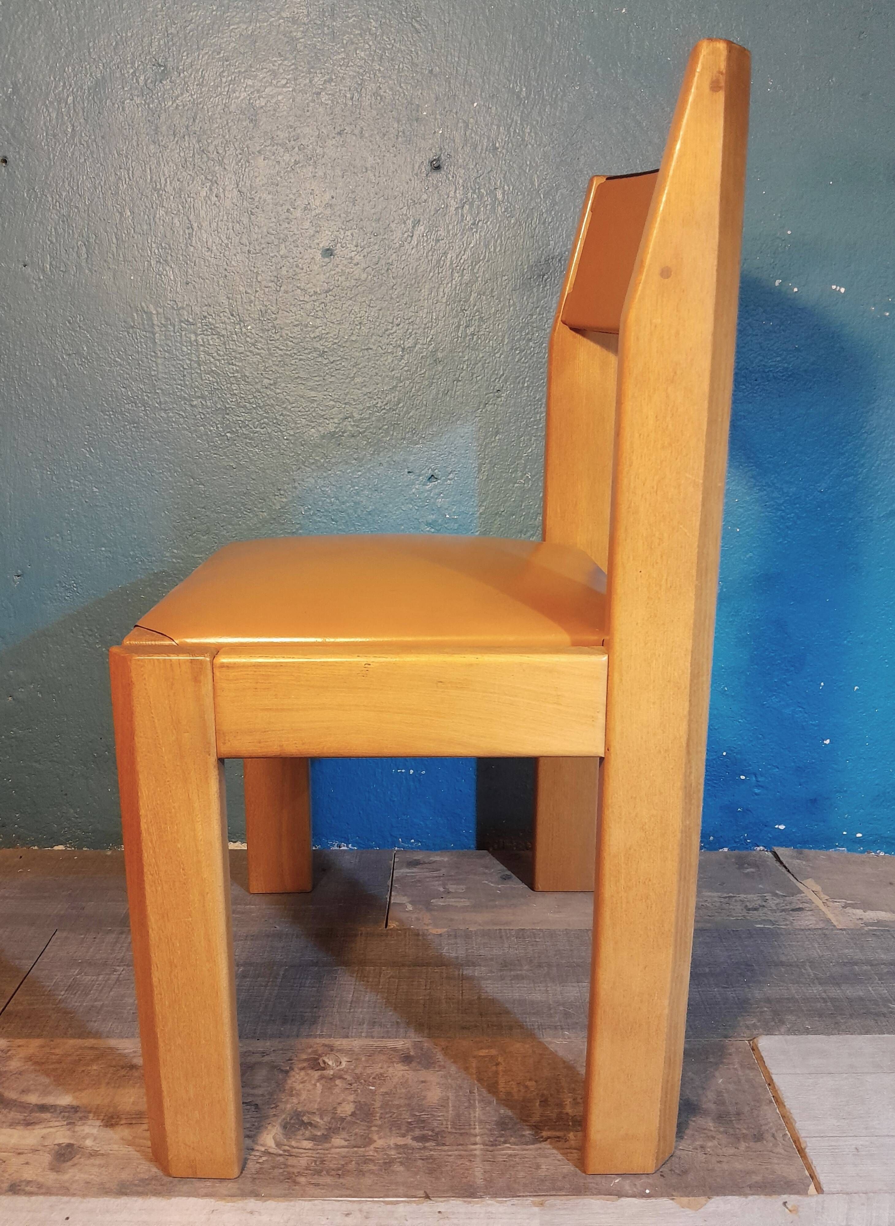 Table & chaises orme Gorgoni pour Roche & Bobois 1970s