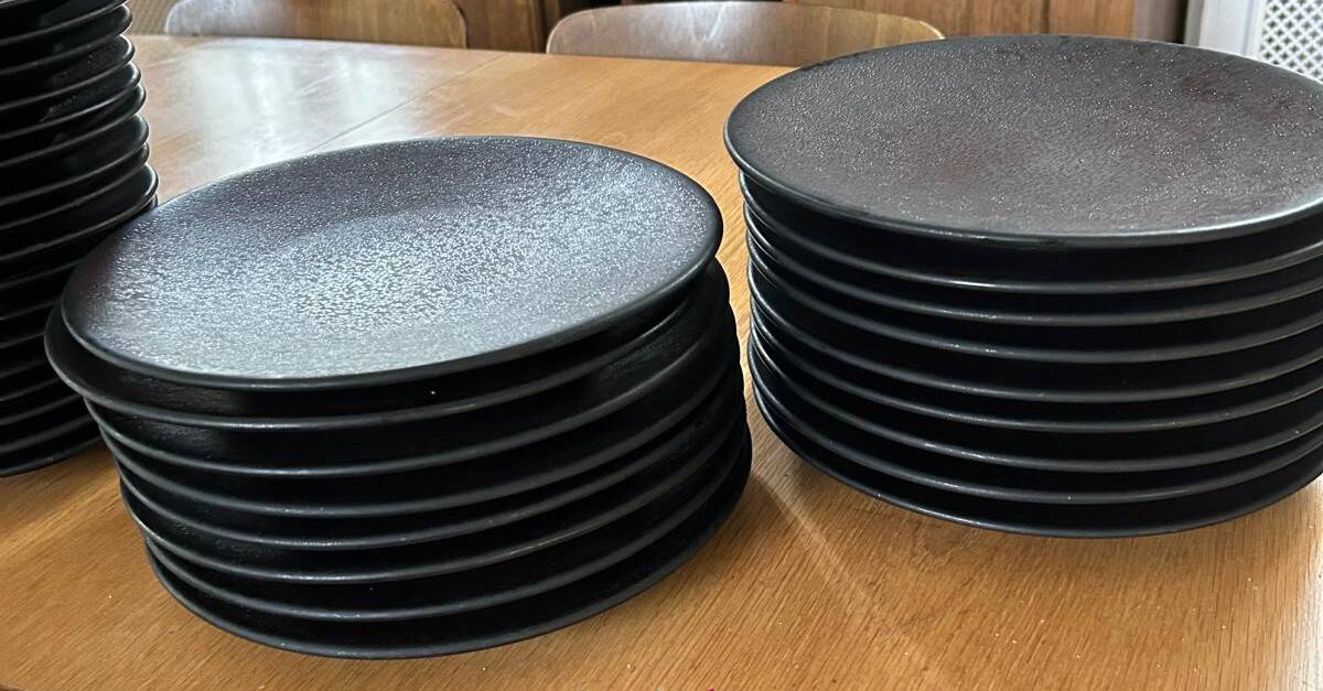 Set of 16 dessert plates JARS CERAMIQUE Tourron collection