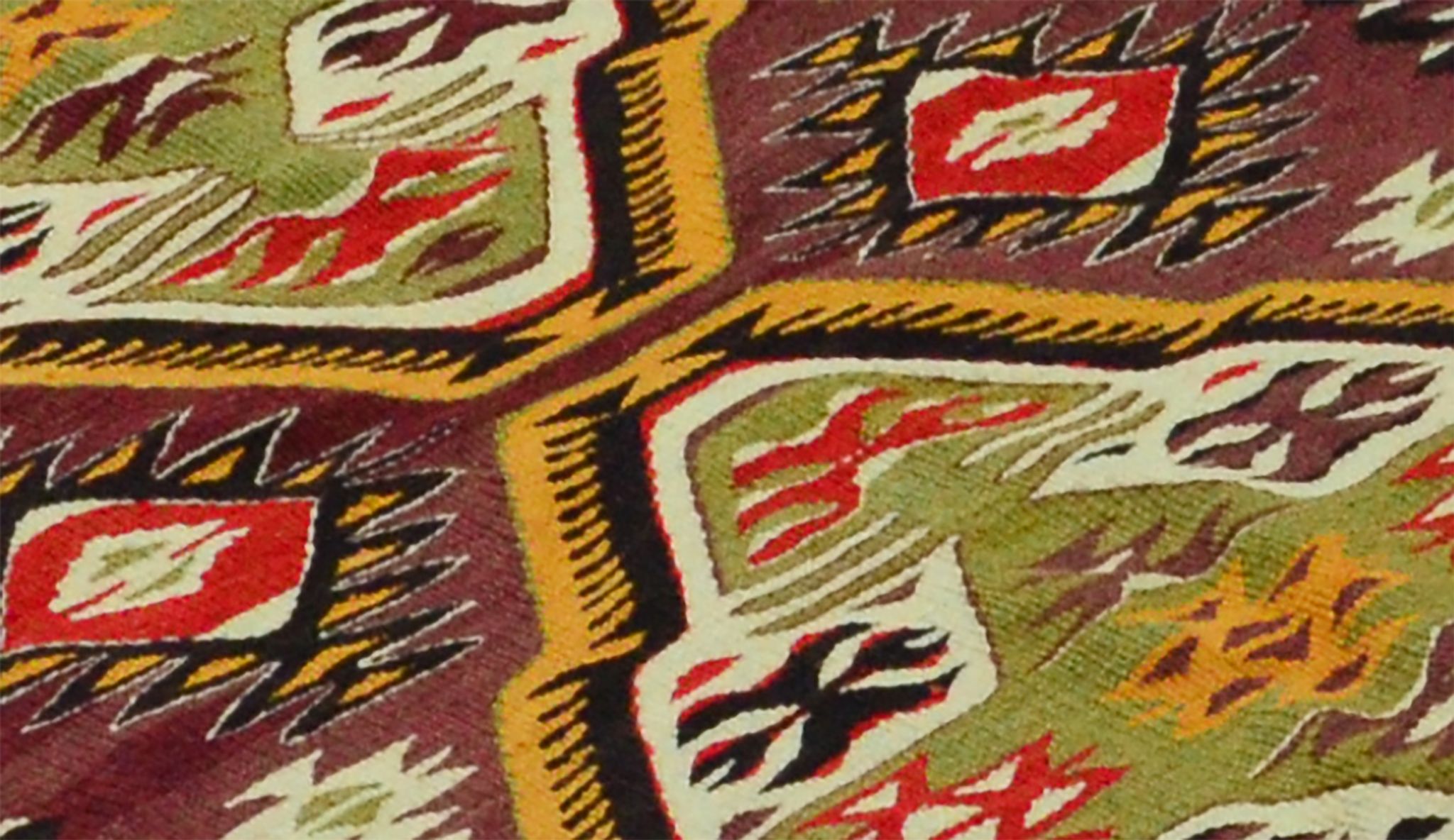 Tapis kilim artisanal anatolien 282 cm x 90 cm