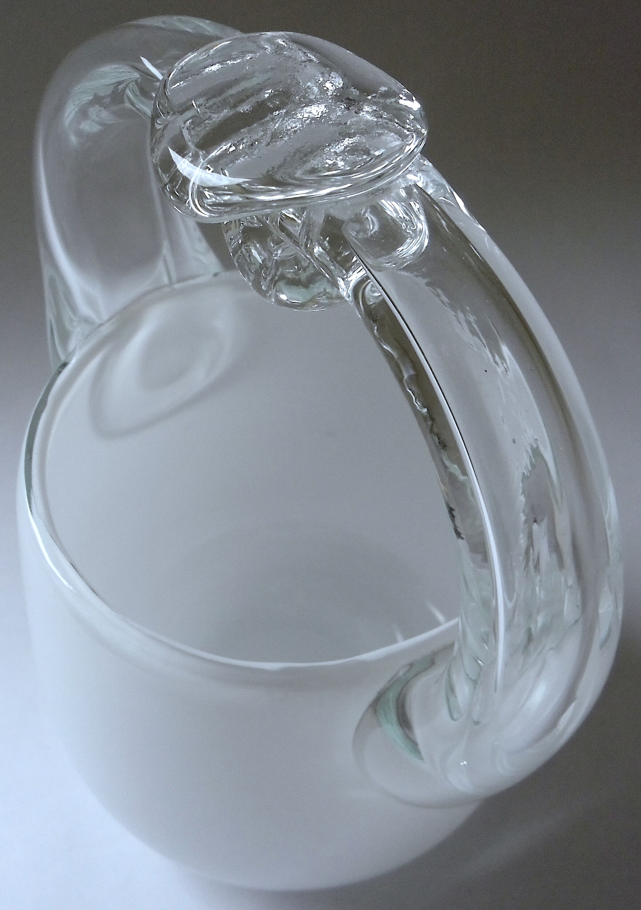 Vintage ice bucket in colorless and white "ouzo" crystal