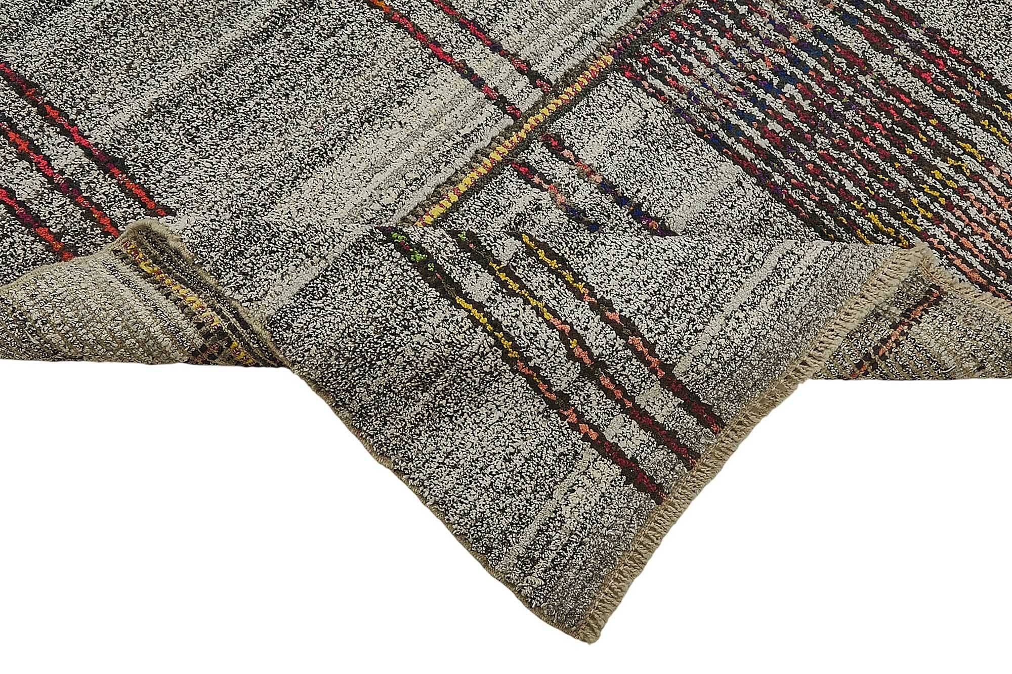 Handwoven Turkish Recycled Boho Rug 177 cm x 237 cm