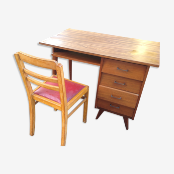 Vintage desk with chair