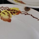 Set of 10 Bohemian dessert plates Orchies Moulin des Loups