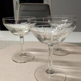 Series of 3 champagne glasses