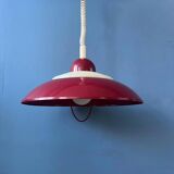 Suspension rouge scandinave de style futuriste par Knud Christensen
