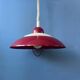 Scandinavian red Space Age pendant lamp by Knud Christensen