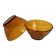 amber glass bowls – mid-20th century vintage