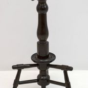 Mid-Century Modern Italian Walnut Floor Coat Hanger with Umbrella Stand, 50
