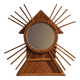 Antique vintage rattan mirror