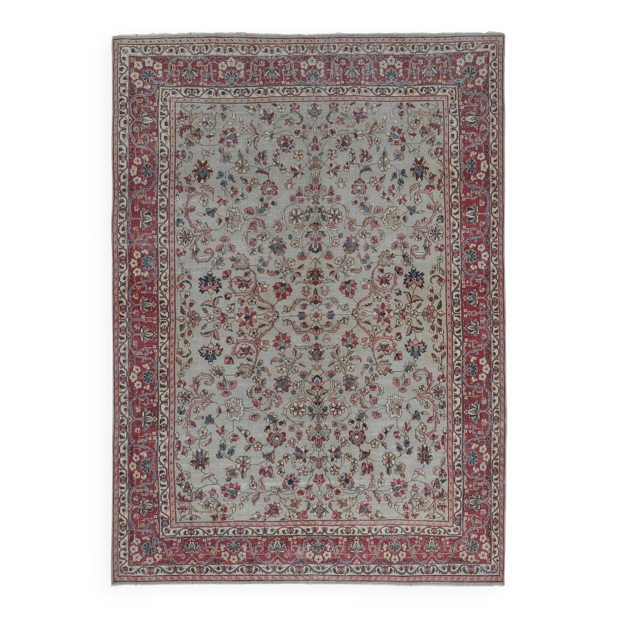 Vintage Turkish handmade rug 210x292 cm