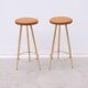Pair of brass and leather stools, Italy 1960