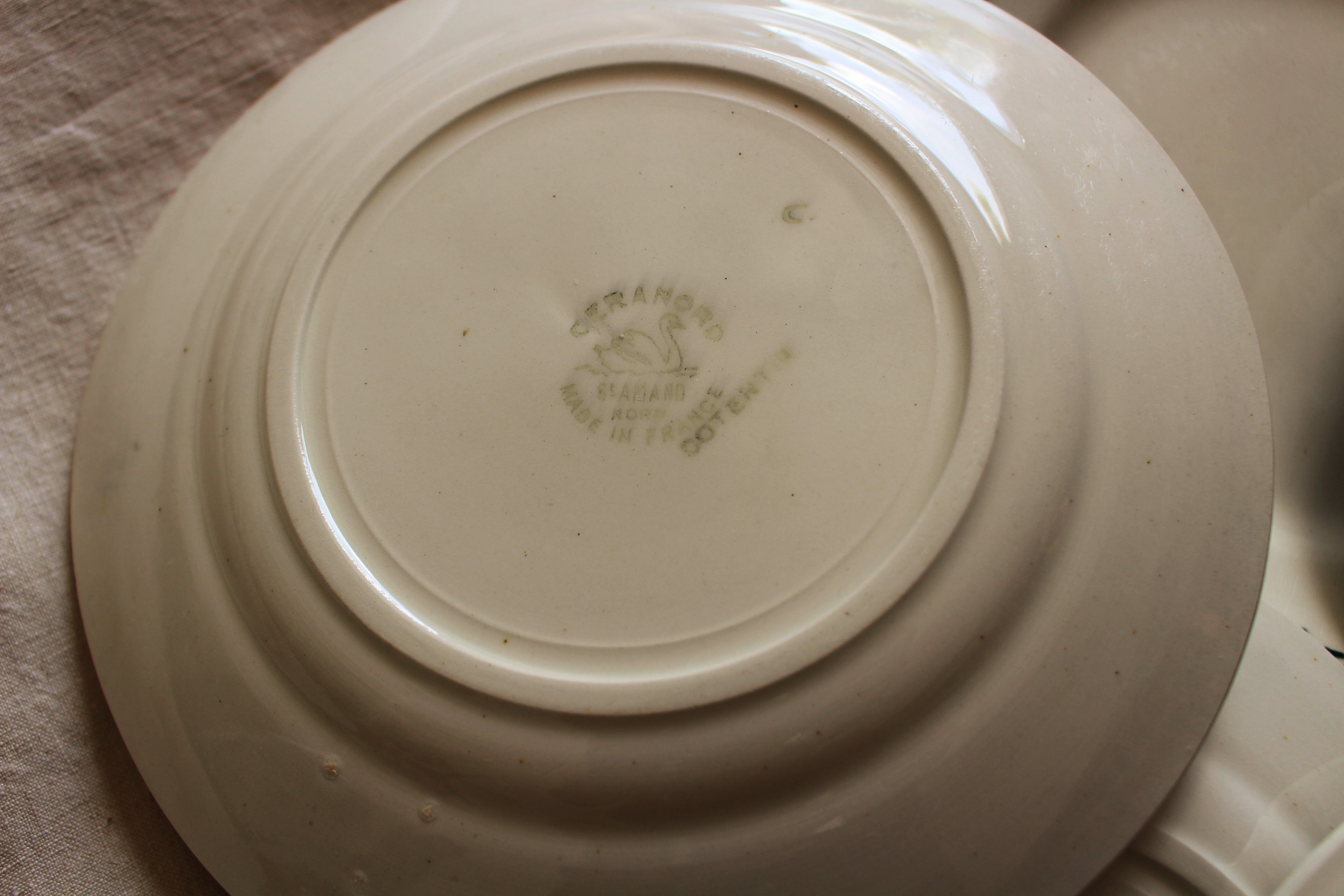 Lot 5 plates Cotentin Saint Amand Vintage Oranges