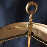 Lampe bouillotte XIXème bronze dore 3 bras de lumiere