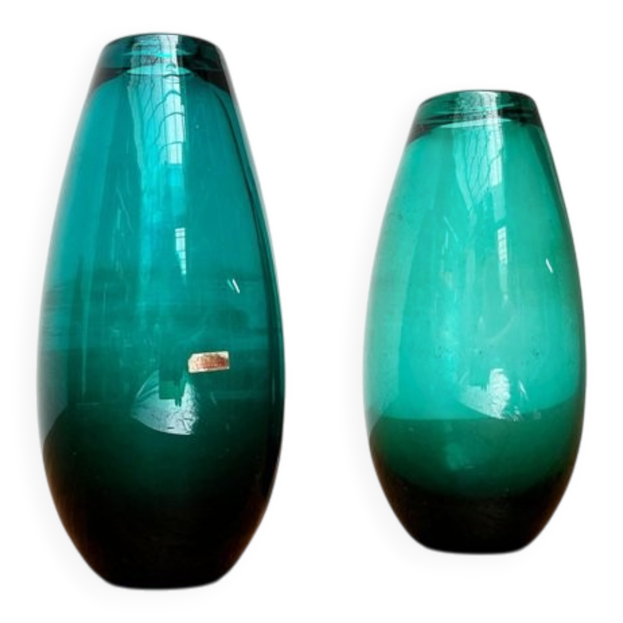 Mid-century German glass vases by Karl Friedrich Glas, 1960s, set of 2.