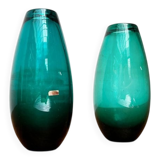Mid-century German glass vases by Karl Friedrich Glas, 1960s, set of 2.