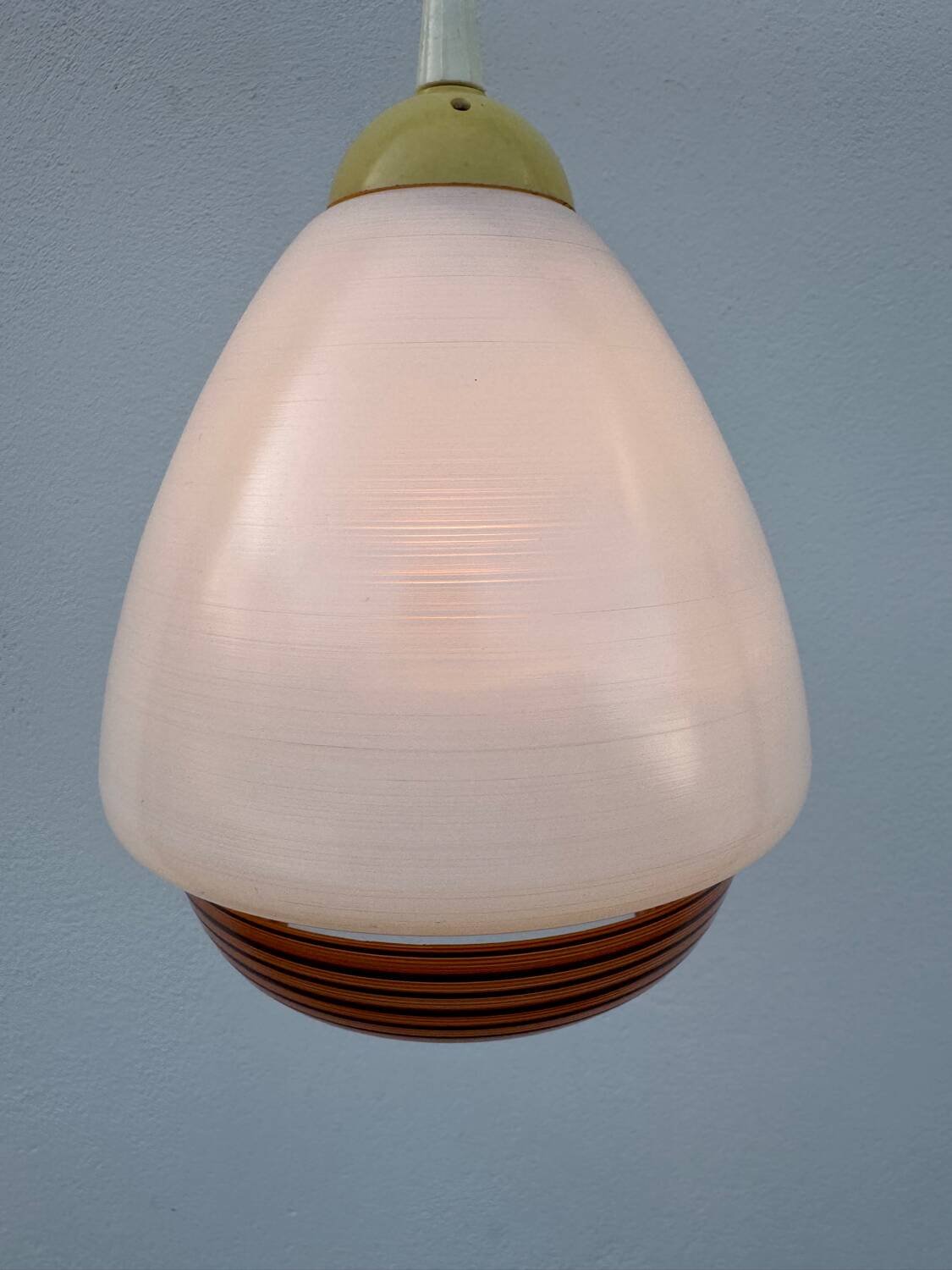 Scandinavian-style glass pendant light from the 1960s