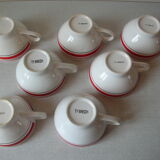 Set of 7 bowls of Breton ceramic bowled cider signed Ty Breizh deco cuisine Bretagne