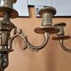 Pair of gilded bronze and brass candelabra with 4 light arms.