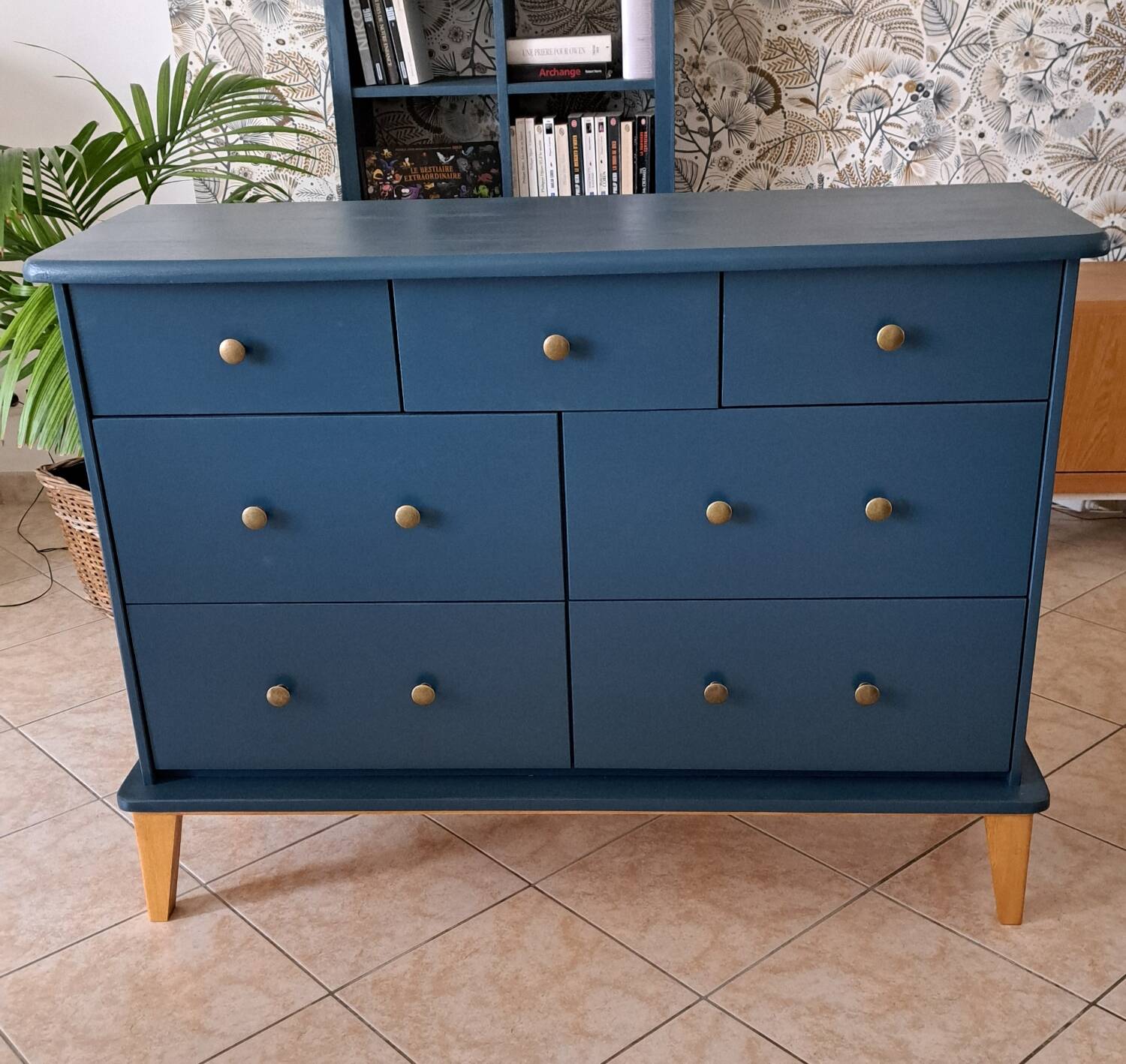 Large Rød Sødgren blue ganne chest of drawers