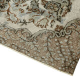 Hand-Knotted Carved Oriental 1970s 171 cm x 283 cm Grey Carpet