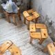 Set of 6 Olof Ottelin stools, Finland 1950.