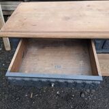 Console in patinated solid oak, late 19th century.