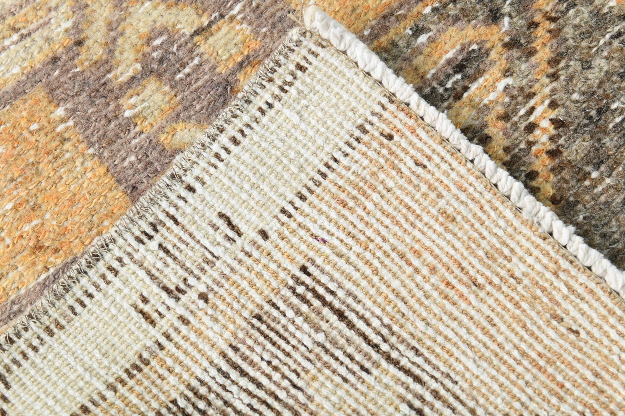 3x11 Mustard Brown Oriental Vintage Runner Rug, 85x329Cm